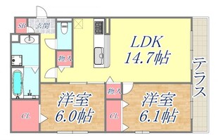 百花園EASTの物件間取画像